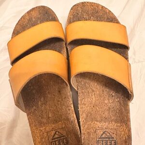 Reef Brown Slide Sandals